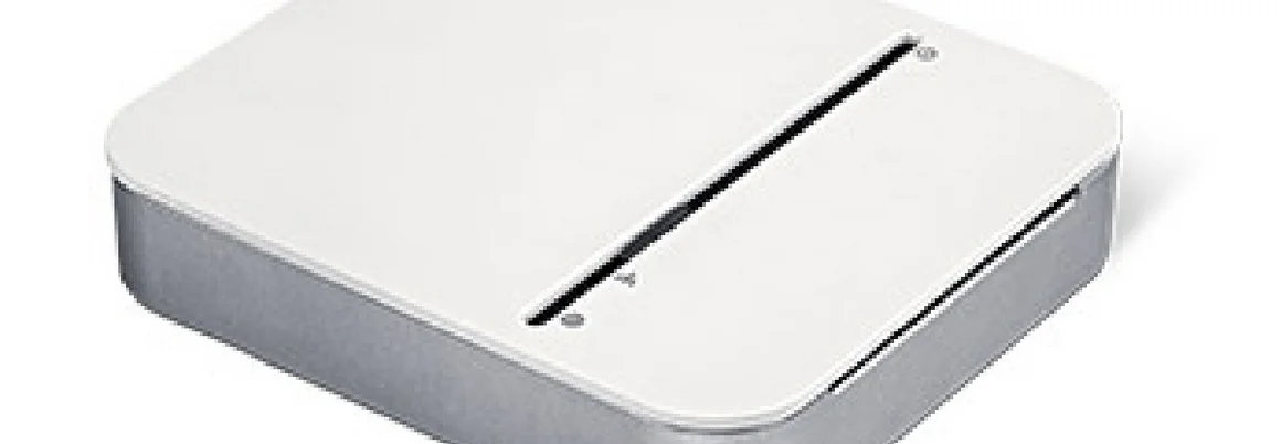 Weißes Gerät mit abgerundeten Ecken